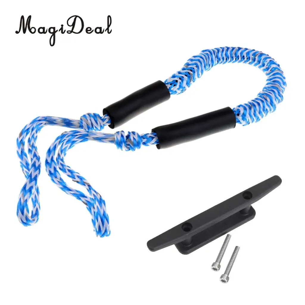 3.5 ft Bungee Cord Rope Dock Line Boat Cleat Docking Stretch Snubber Slide Adjust