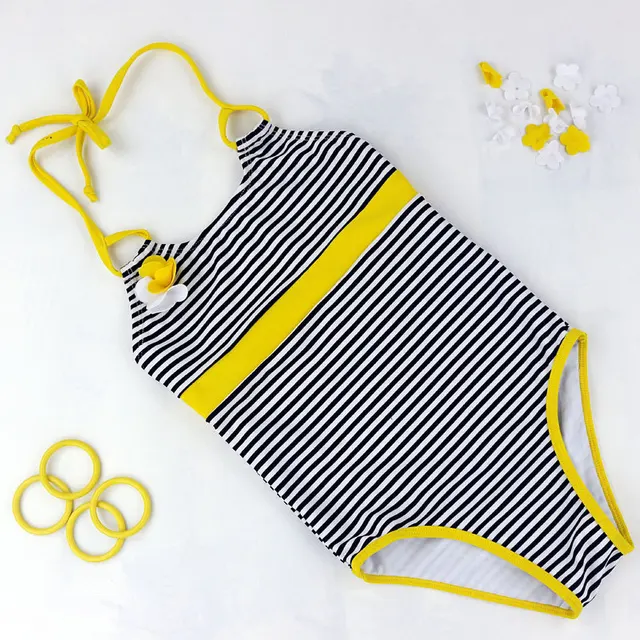 Special Price 2018 New Quality Lovely Striped Baby Swimsuit Girl One Piece Swimsuit Children's Swimwear for Girls Beach Wear Kids Bathing Suit