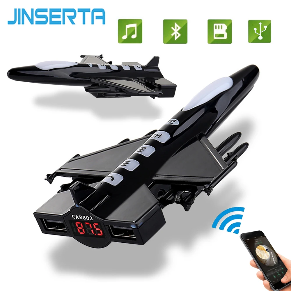 JINSERTA Fighter модель Handsfree беспроводной Bluetooth fm-передатчик AUX модулятор Автомобильный комплект зарядное устройство TF SD USB ручка драйвер MP3 плеер