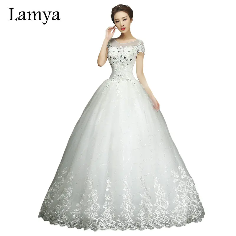 wedding dress with flowers on bottom