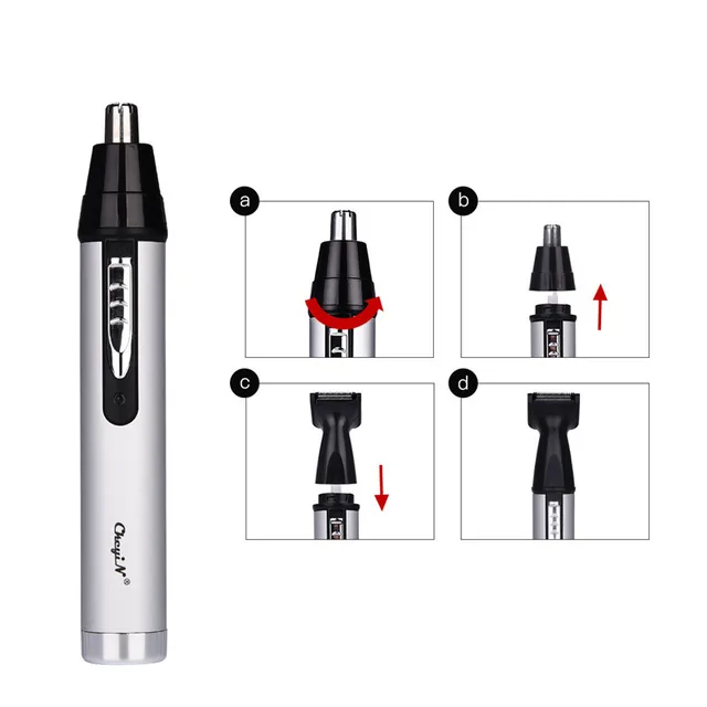 CkeyiN 3 in1 Electric Ear Nose Trimmer for Men's Shaver Rechargeable Hair Removal Eyebrow Trimer Safe Lasting Face Care Tool Kit 3