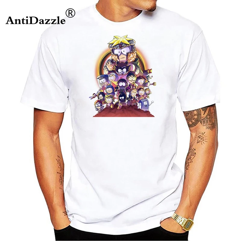 Free Shipping South Park Cartman Gets an Anal Probe T-Shirt Top Tees Cartoon Creative Cotton T Shirt | Мужская одежда