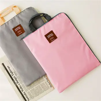 

Coloffice Korea Cute multi-function multi-layer A4 file bag portable iPad computer bag mobile phone Oxford canvas briefcase 1PC