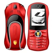 Mini Metal Body Mobile Cell Phone F1 F1 Cute Car Phone With Dual Sim Cards Led