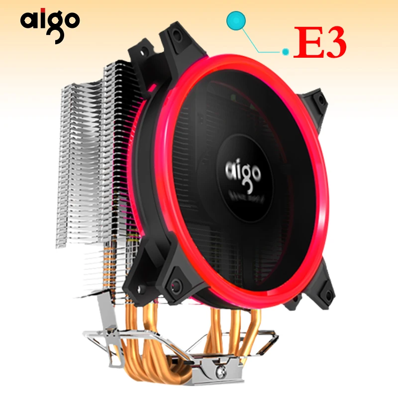 Кулер ЦП Aigo Icy E3 TDP 250 Вт 4 тепловые трубки двойной ШИМ контакта 120 мм круглый