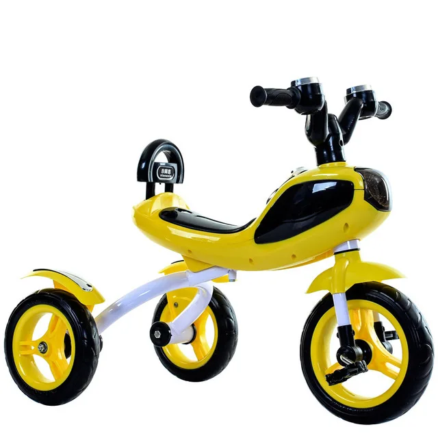 Детский трехколёсный велосипед классная музыка светильник свисток дети трехколесная езды на автомобиле игрушки для Для Мальчиков 3-Х Колесный велосипед - Цвет: yellow