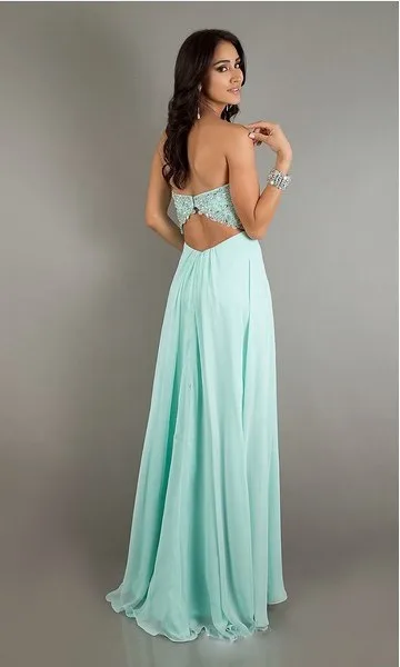 

free shipping sexy backless sweetheart crystal 2016 new fashion vestido de festa formatura long chiffon party Graduation Dresses