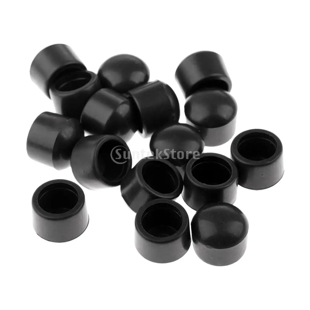 

16 Pcs Table Football Rod Cover End Caps Rubber Soccer Foosball Accessories