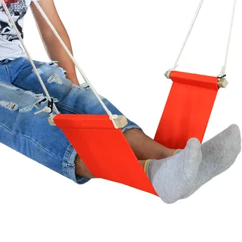 

Indoor hammock with leg loosening, foot hammock hung on the table.