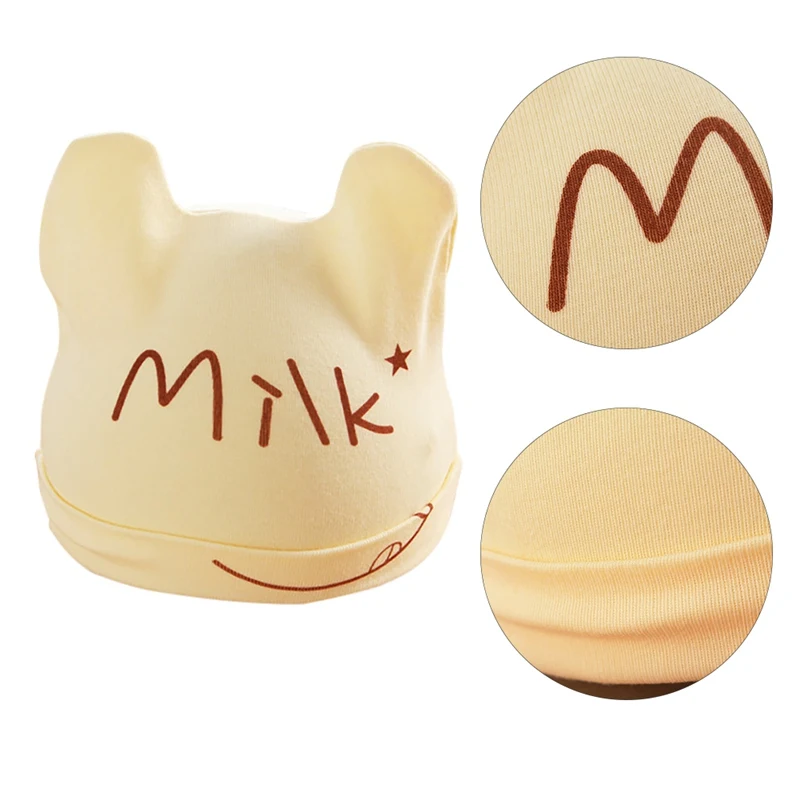 

Baby Hat Newborn Baby Boy Girl Letter Printed Elastic Hats Cap Cute Soft Hair Accessories for Newborns