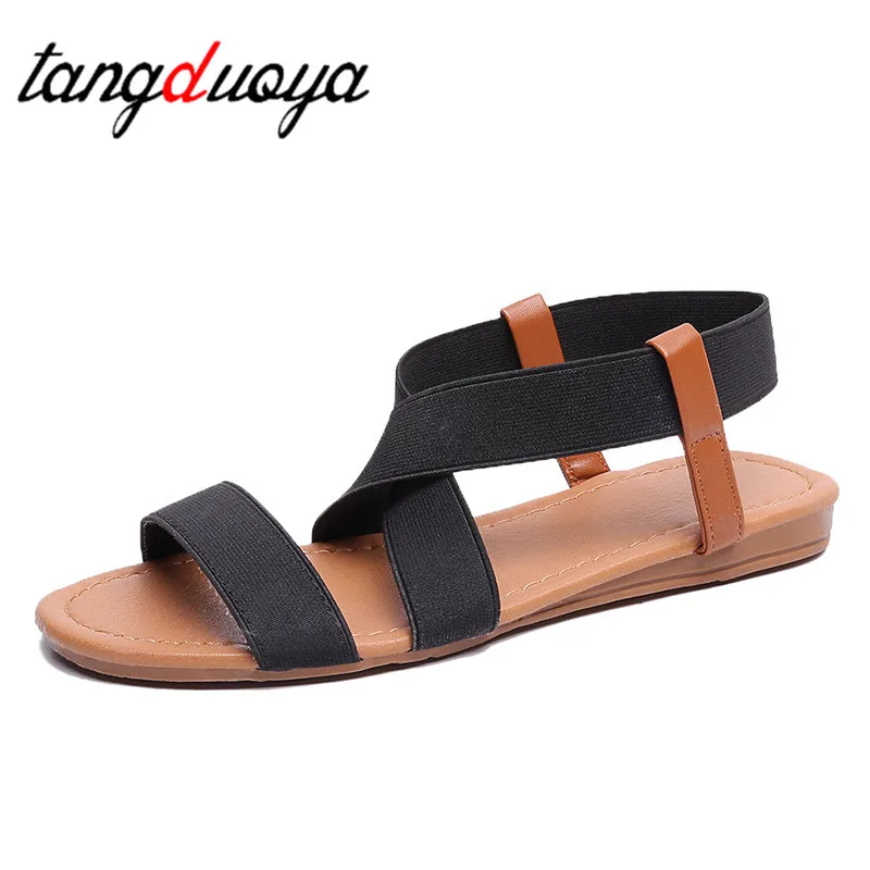 

women sandals 2019 hot fashion Women Summer Beach Roman Sandal ladies Open Toe flat sandal Casual female shoes sandal