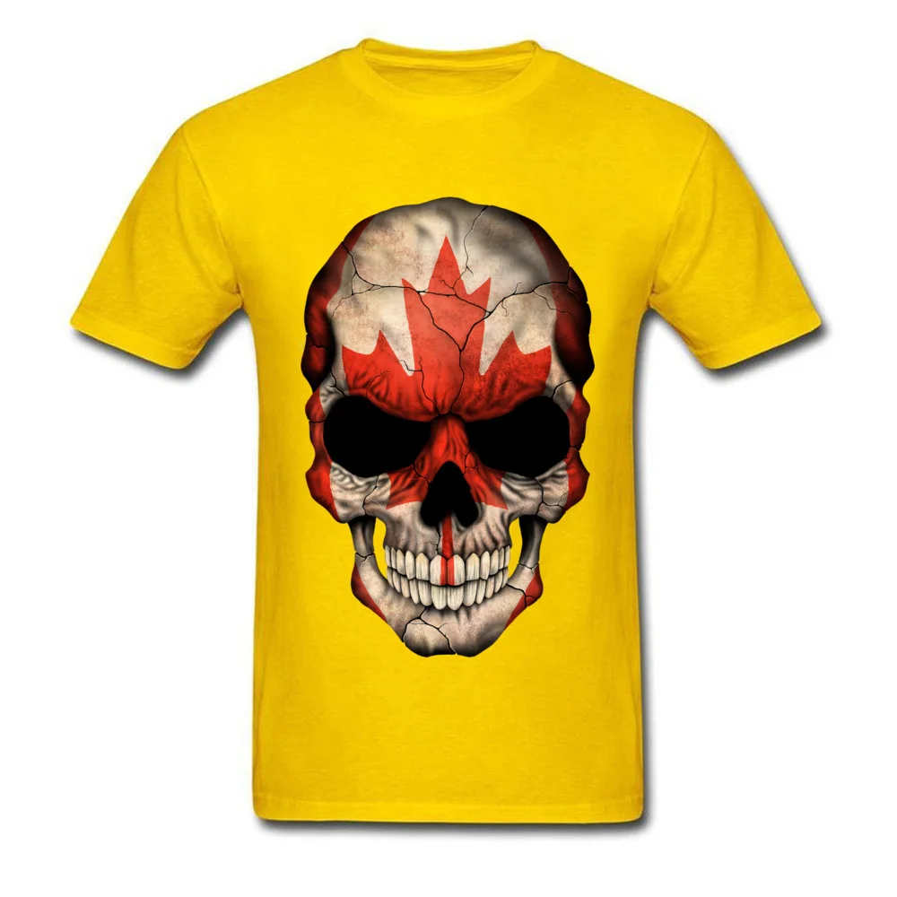 Canadian Flag Skull_yellow