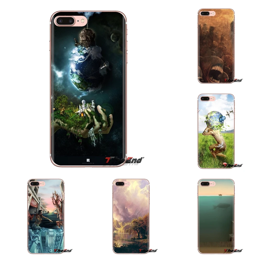WALLPAPERS SURREAL ART Transparent Soft Shell Cases For Xiaomi Mi4 Mi5 Mi5S Mi6 Mi A1 A2 5X 6X 8 9 Lite SE Pro Max Mix 2 3 2S |