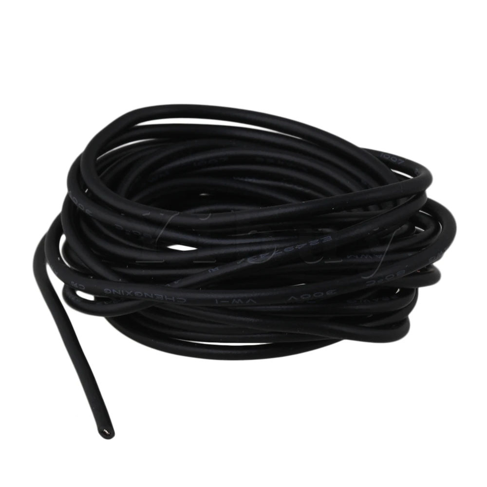 Yibuy UL1007 черный 5.5FT 22Awg Гитара Бас контур провод Луженая отожженная медь|Детали и