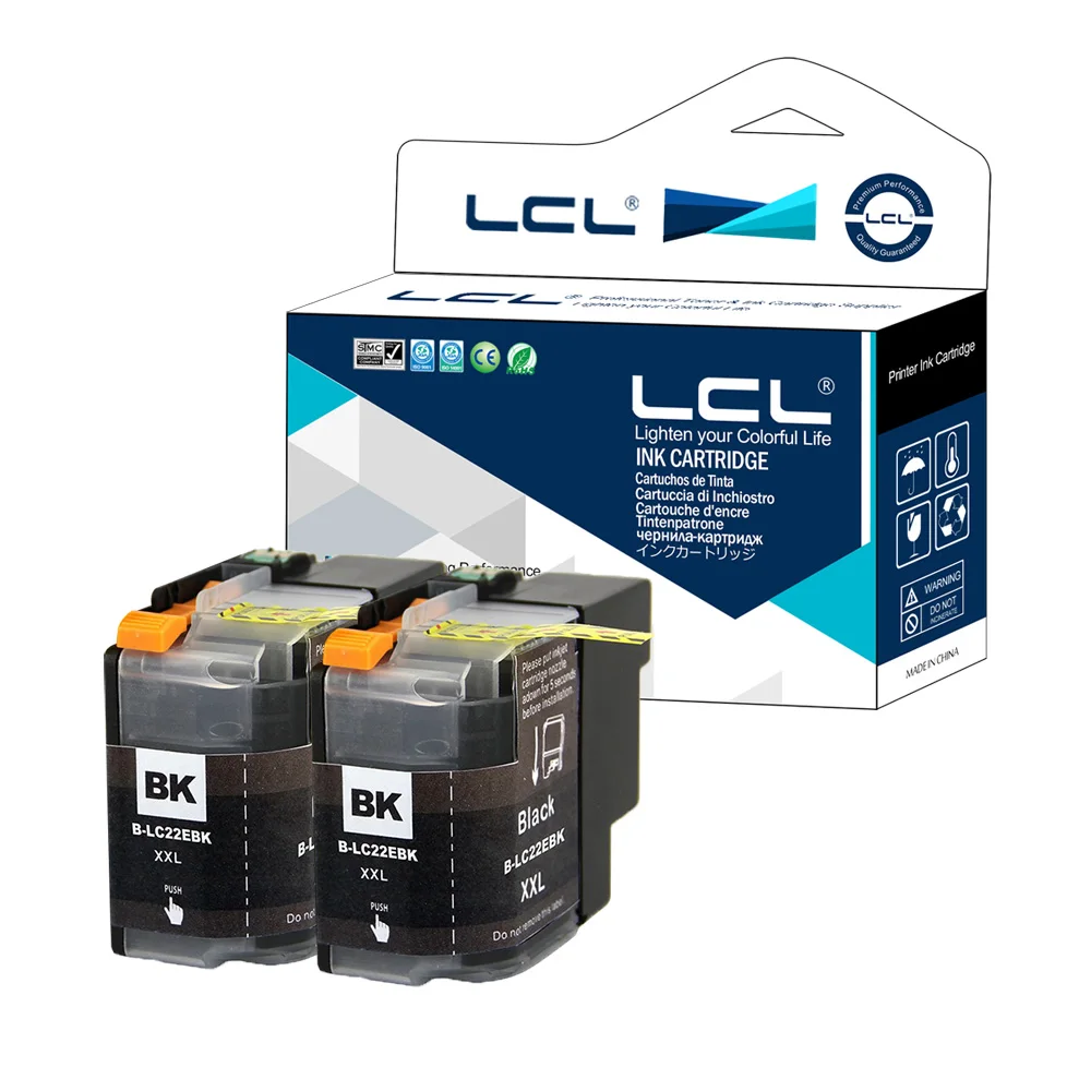 

LCL LC-22E LC22E LC22EBK XXL (2-Pack Black) Ink Cartridge Compatible for Brother MFC-J5920DW
