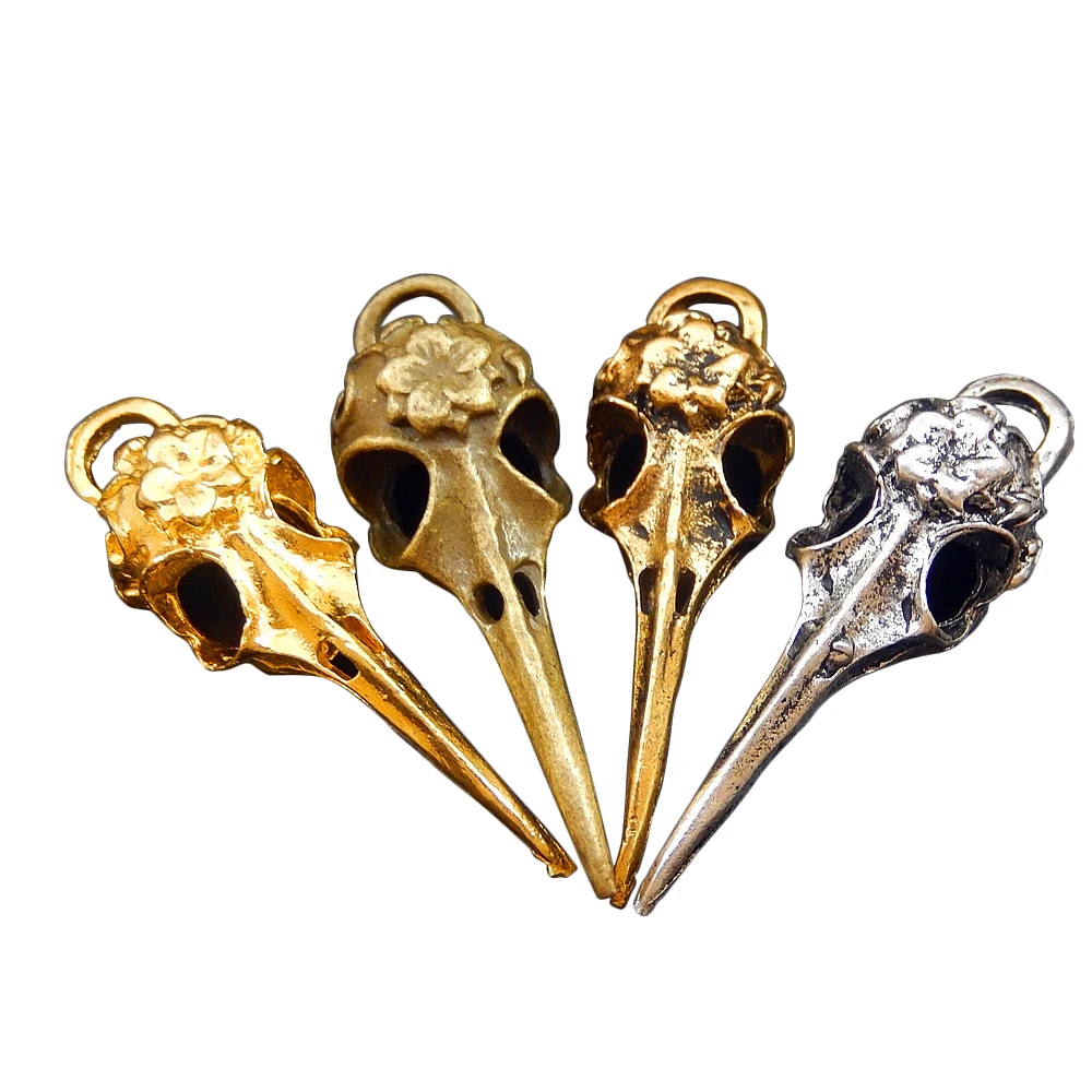 

Julie Wang 4pcs/Pack Long Nose Skull Skeleton Charms For Jewelry Making Handmade Crafts Accessory Finding Necklace Pendant