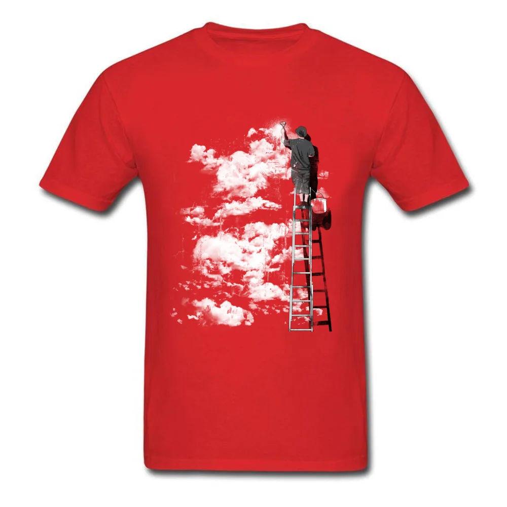 GroupFunny Short Sleeve Tops Tees Summer/Autumn Funny Crewneck 100% Cotton Fabric T Shirt Men's T Shirt The Optimist  The Optimist red