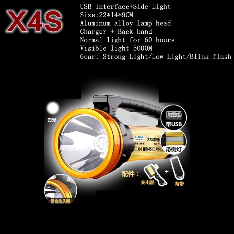 Светодиодный прожектор 18650 фонарь мощный прожектор светодиодный USB Перезаряжаемый рабочий свет светодиодный портативный прожектор