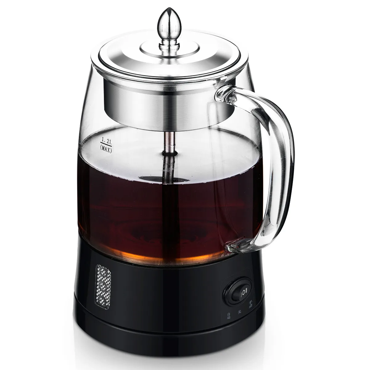 Electric kettle Full automatic steam boiling teapot thermoelectric glass brewed tea ware black Electric kettle Full automatic steam boiling teapot thermoelectric glass brewed tea ware black
