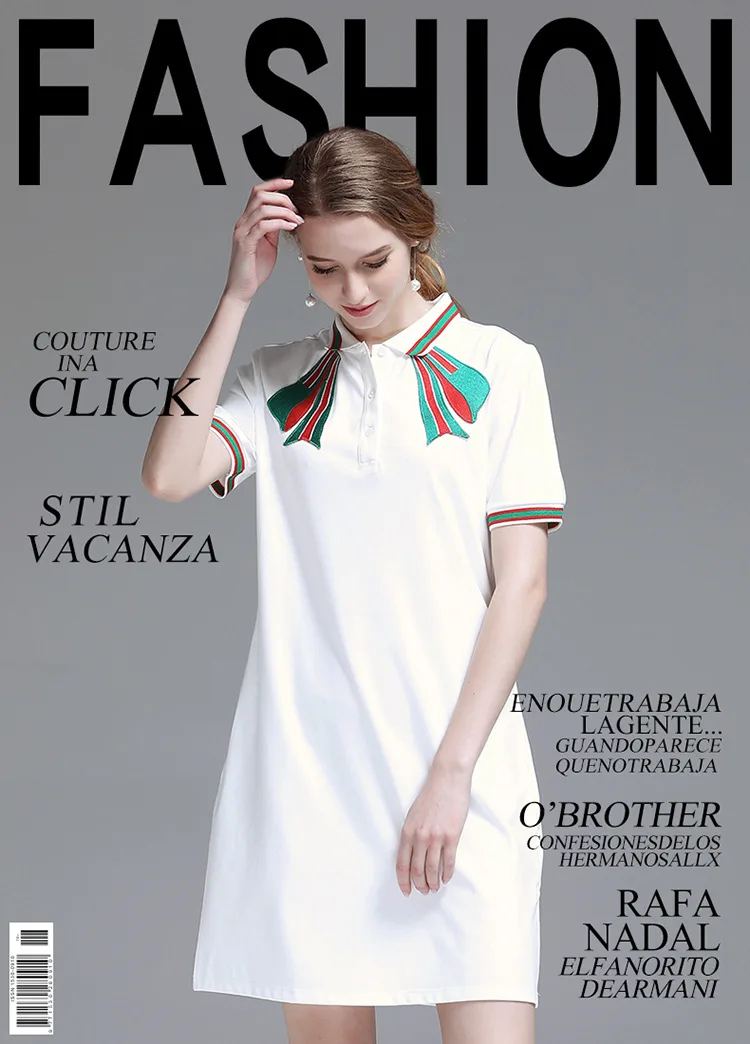 Women summer dress 2019 New Designer elegant embroidered loose knit bodycon white dress summer clothes for women (2)