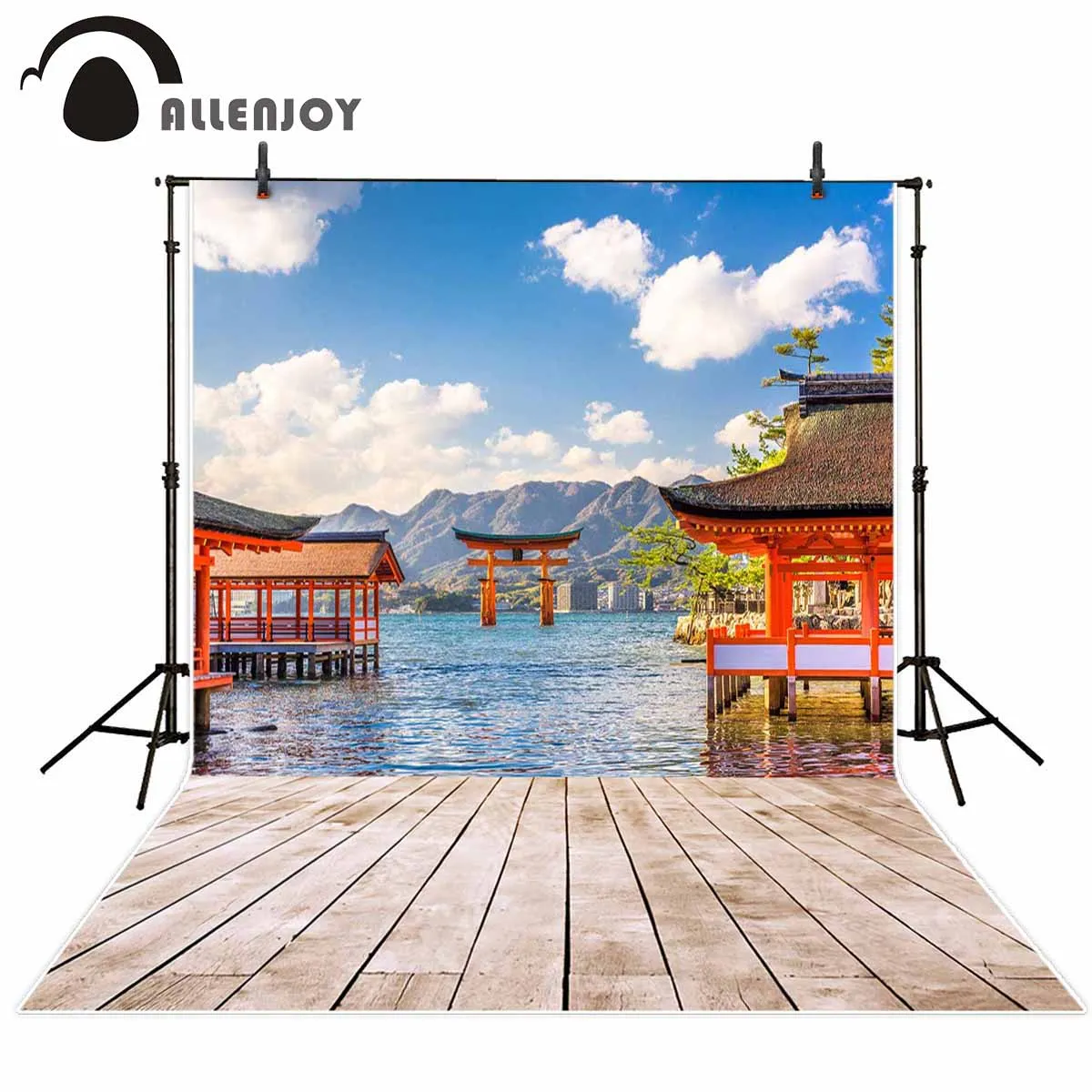 Allenjoy фоны для фотостудии Япония плавучие пейзажи Древняя культура skyline coast ocean