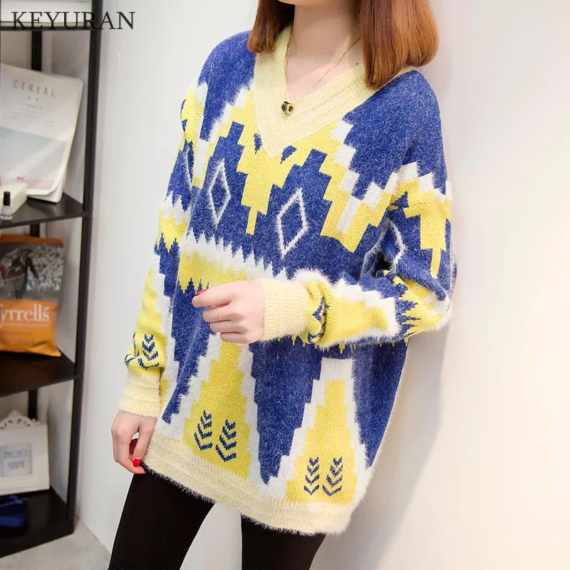 3XL Woman Christmas Sweaters And Pullovers Long sleeve