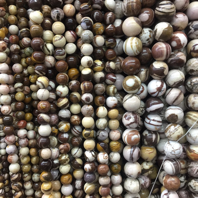 

Natural Australian Zebra Scattered Beads Jewelry Making Accessories 4/6/8/10/12mm DIY Semi-finished Beads For Jewelry Making