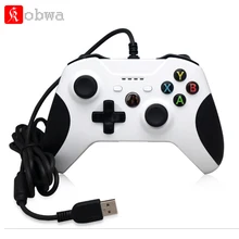 Kobwa Contrôleur de jeu pour Xbox Un jeu poignée joystick avec 4 Indicateurs LED et 3.5 Audio Jack