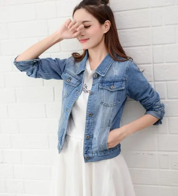 Basic Denim Jacket For Women Casual Casaco Feminino Female Jacket Jean Vintage Dzhinsovki Coat Jackets Harakuju Women Black 1