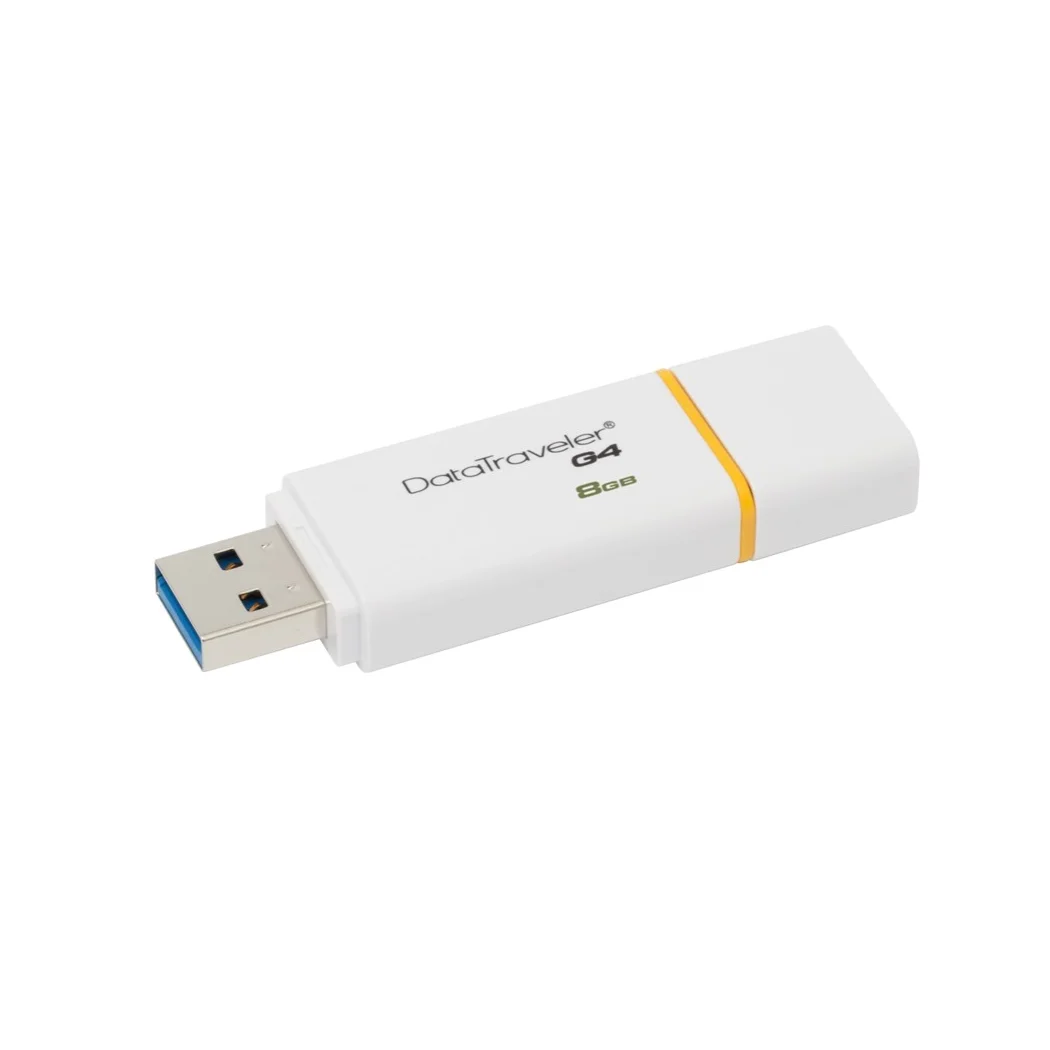 Kingston Technology DataTraveler G4 8 GB Memoria USB (USB 3,0 DE 8 GB USB tipo-A tipo Llave) Color Blanco y Amarillo