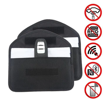 

Car Key Faraday Bag Keyless Entry Fob Signal Guard Blocker 2X Wallet Pouch-Large