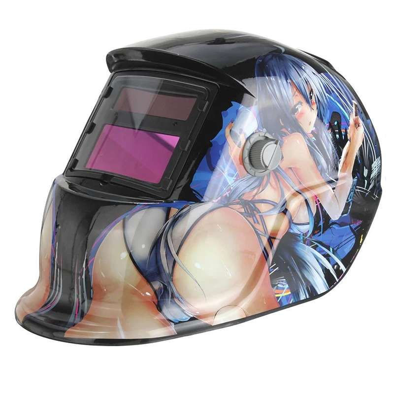 

Welding Mask Hood Solar Automatic Welding Helmet (Solar Power for Recharge) Face Protection (Beautiful Girl)