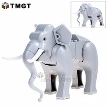 Строительные блоки 10 шт./партия PG1080 1079 Слон милый набор животных Модель Кирпичи обучающая игрушка для детей
