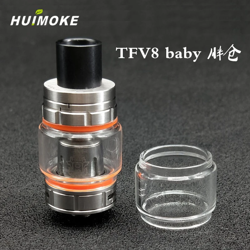 Электронная сигарета TFV8 Baby pyrex Чистая Стеклянная трубка/Vape стекло для TFV8 Baby Beast Atomizer включая прямой или толстый стиль