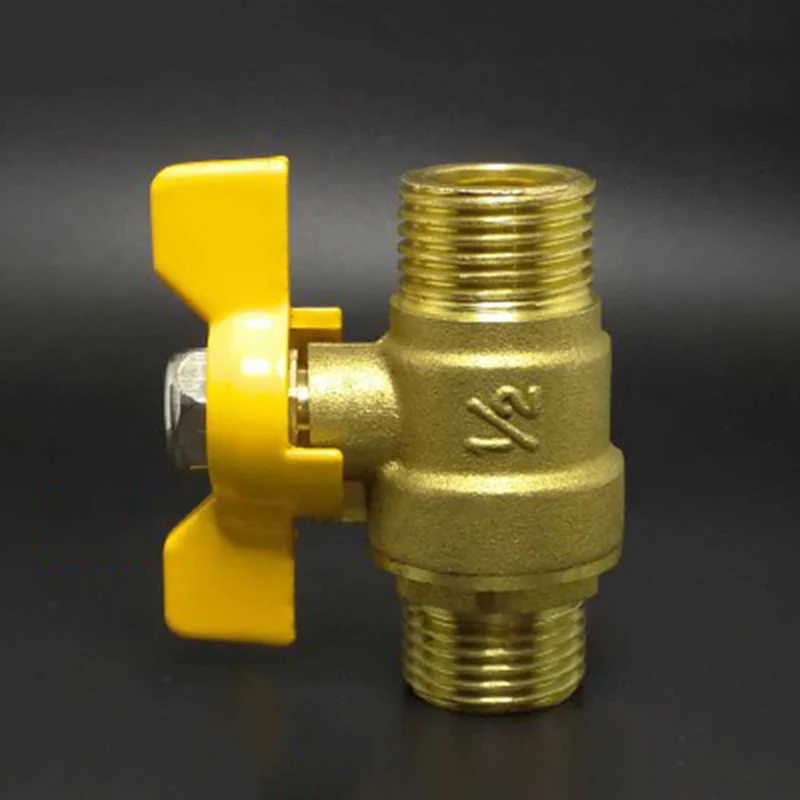 1/2 &quotBSP Male x 1/2&quot BSP Thread двухсторонний латунный запорный шаровой клапан с ручкой