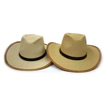 Унисекс Кепка повседневная классическая ковбойская шляпа в западном стиле мужская и женская летняя Соломенная Шляпа Ковбойская джазовая шляпа