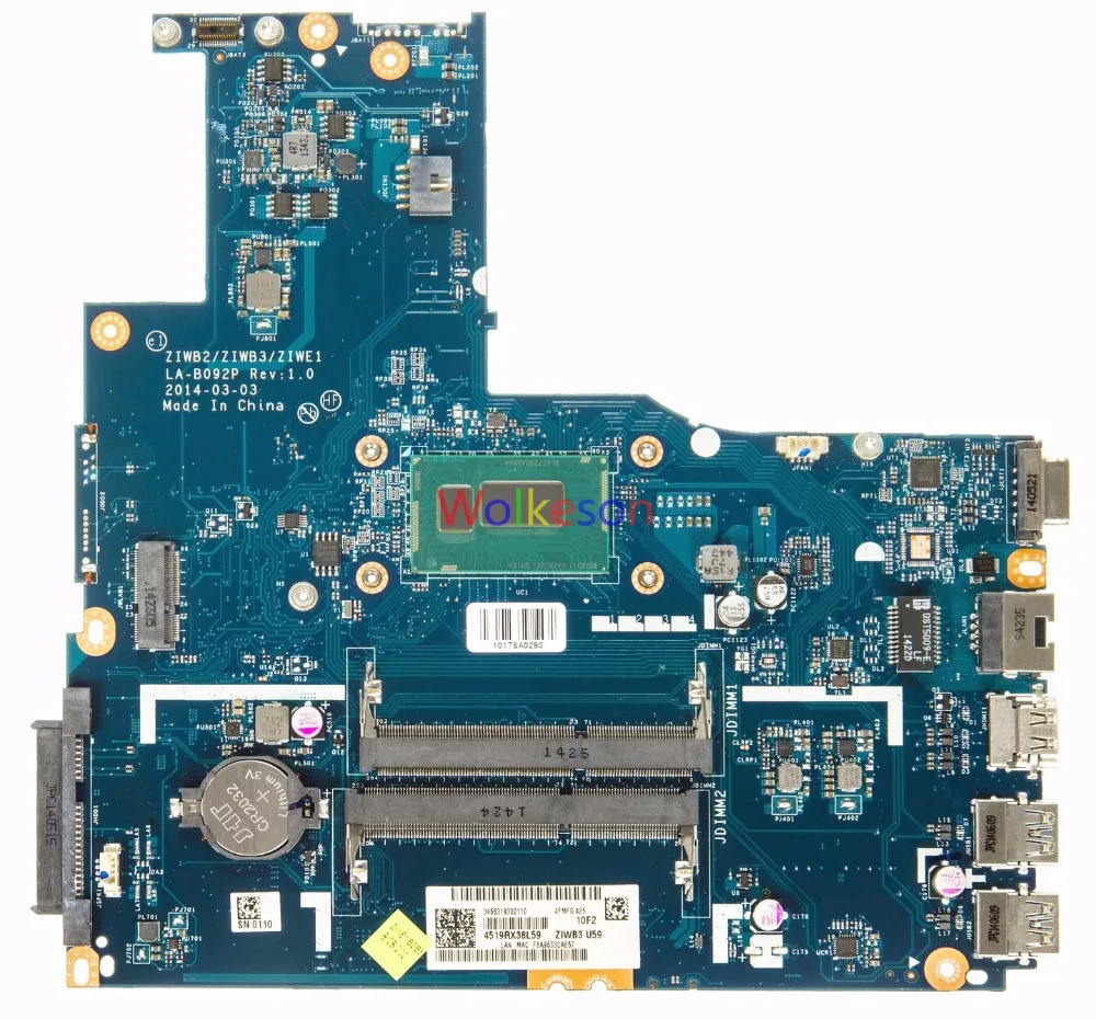 SHELI FOR Lenovo B50-70 Laptop Motherboard W/ I3-4005U CPU FRU 5B20G46051 ZIWB2 ZIWB3 ZIWE1 LA-B092P DDR3L Test Oke | Компьютеры и