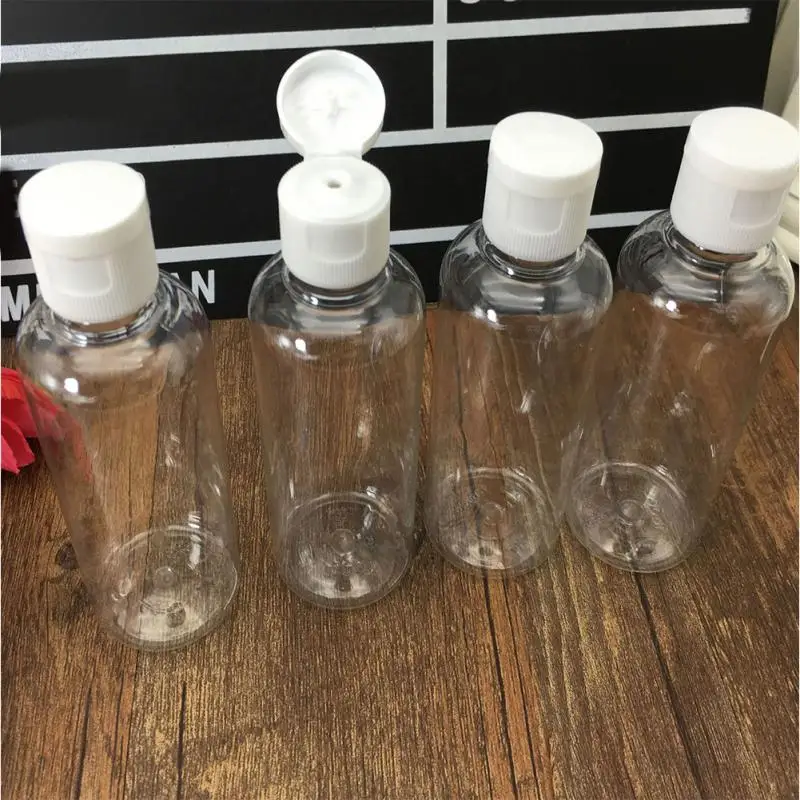 

2018 New Portable Empty Bottle 4pcs/set 100 ml White Plastic Bottles for Travel Cosmetic Lotion Container #720