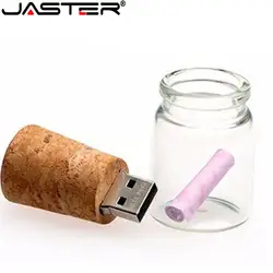 Горячий Дрифт бутылка Желая бутылки памяти usb-носитель в виде карточки 8 ГБ 16 ГБ USB 2,0 Флешка вилка деревянная флэш-память палка птография