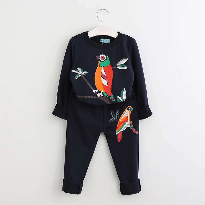 

Spring Girls Clothing Sets 2018 New Active Boys Clothing Sets Children Clothing Cartoon Print Sweatshirts+Pants Suit