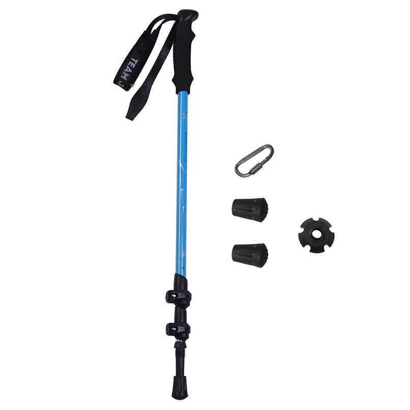 Anti Shock Walking Sticks Telescopic Trekking Hiking Poles Ultralight Walking Canes Skiing Alpenstock With Foot Pad #2O23#F (3)