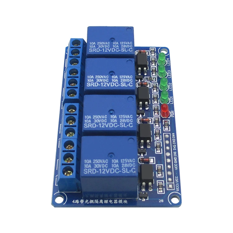 4 way relay module expansion board 12V voltage with optocoupler