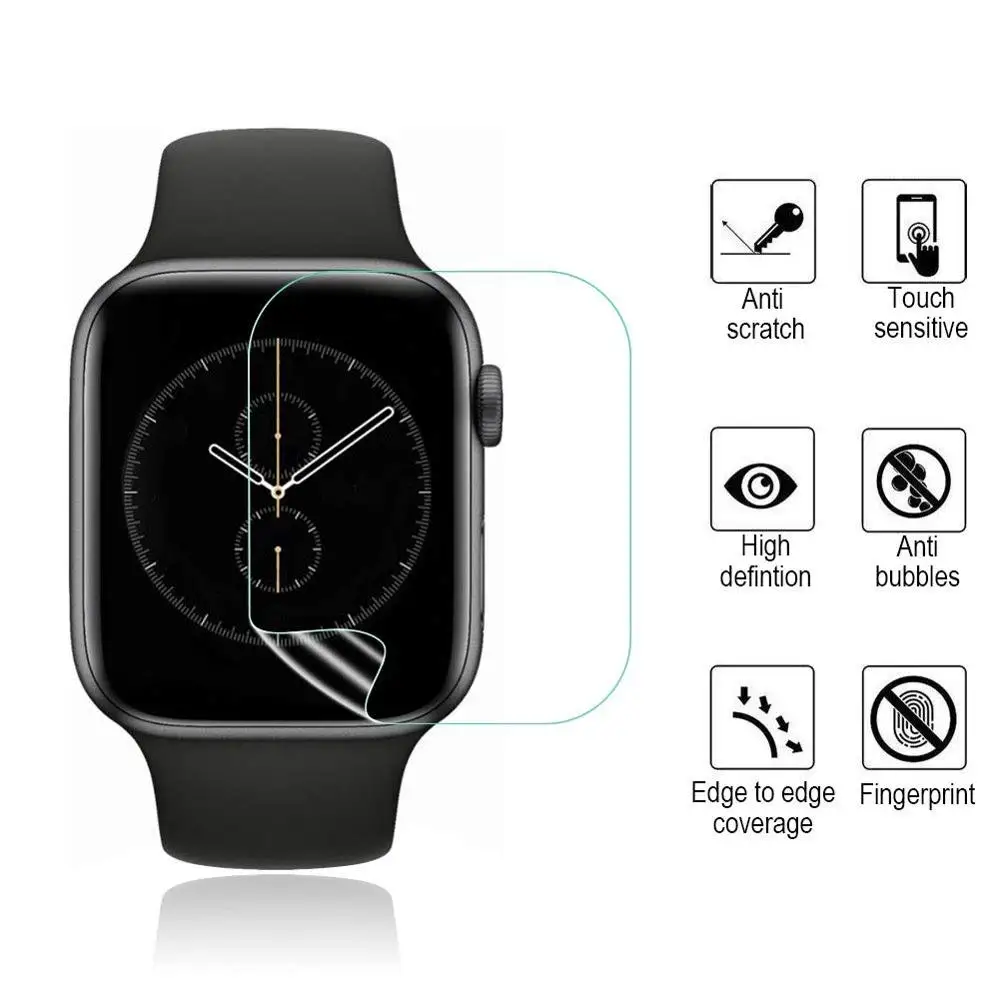 5 шт. 3D ультра-тонкая HD защитная пленка для экрана высокой четкости для Apple Watch Series 4 40 мм 44 мм прозрачная защитная пленка для экрана
