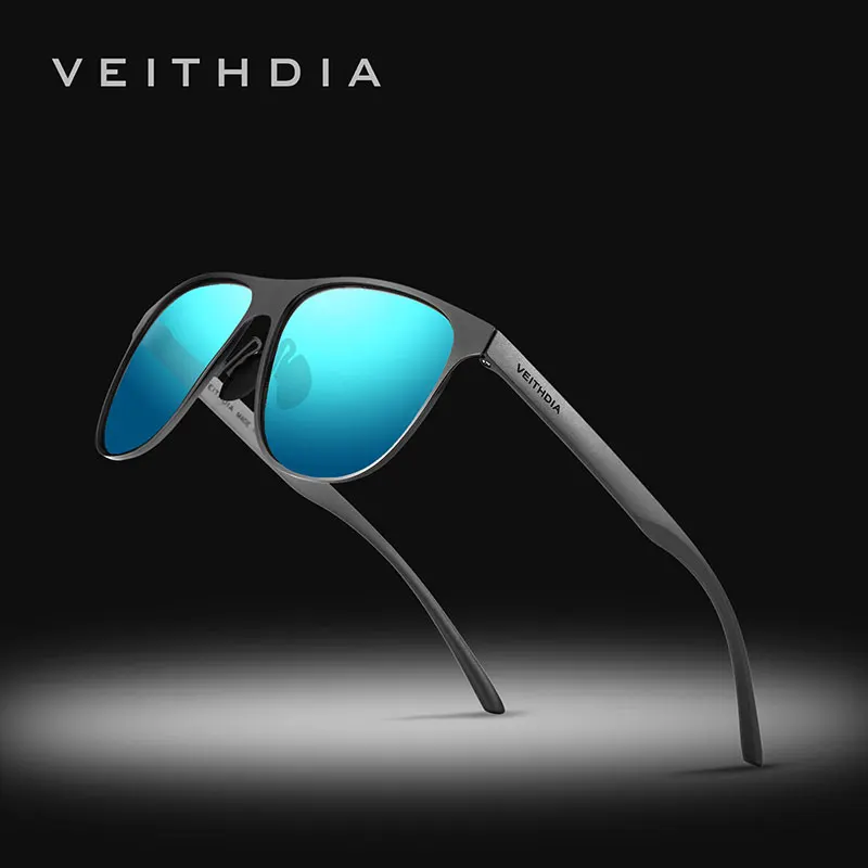 Солнцезащитные очки унисекс VEITHDIA из нержавеющей стали TR90 с поляризационными
