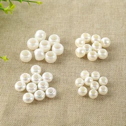 30Pcs Imitation Pearl Acrylic Plastic String Hair Braid Big Hole Round Beads Dreadlock Tubes Hair Bracelet Necklace Making C67 30Pcs Imitation Pearl Acrylic Plastic String Hair Braid Big Hole Round Beads Dreadlock Tubes Hair Bracelet Necklace Making C67