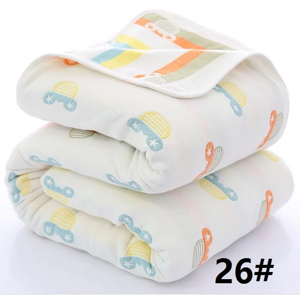 Toalha de Banho do Bebê Milagre Bebê Swaddle Musselina Algodão 6 Camadas Recém-nascido Cobertores Bebe Recebendo Envoltório Infantil 60*80cm 100% 22 High Quality Mamãe e Bebê