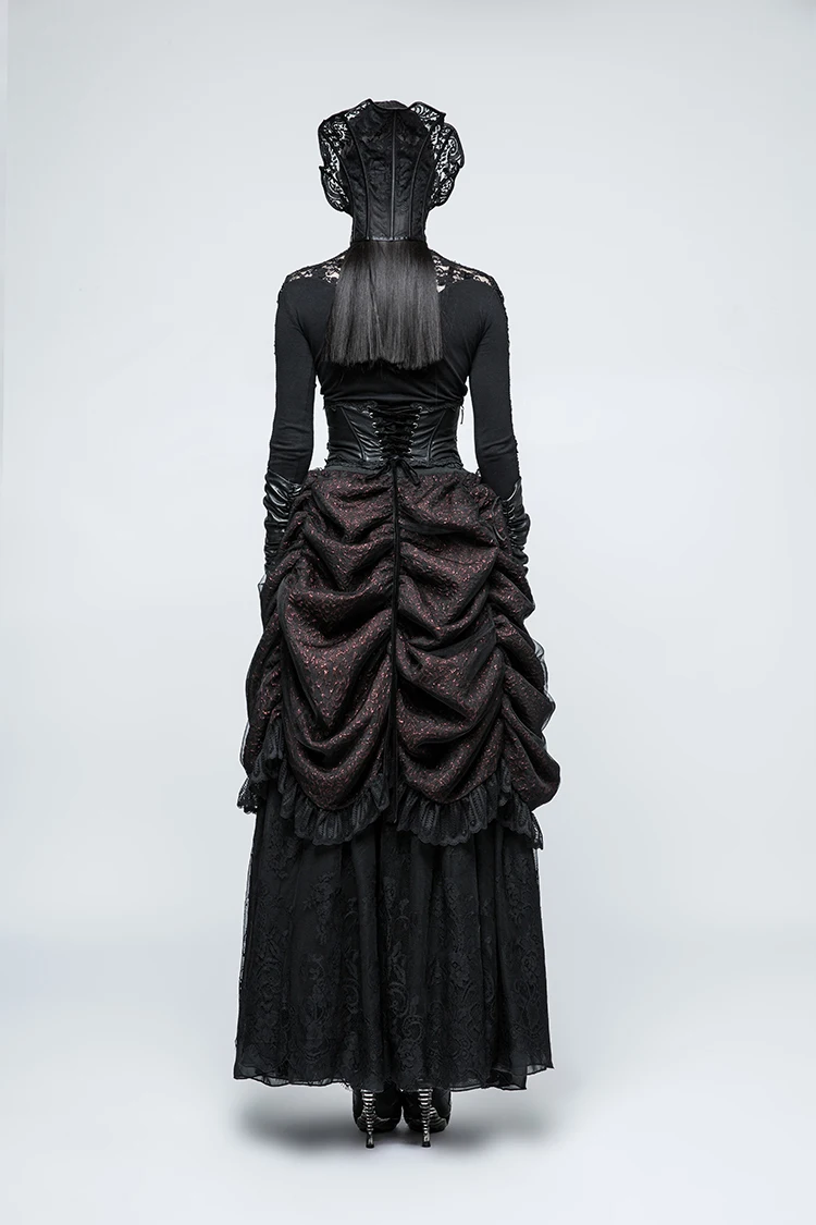 Панк рейв женская готическая лолита великолепные юбки мода стимпанк Женская вечерняя юбка Викторианский стиль ретро-юбки