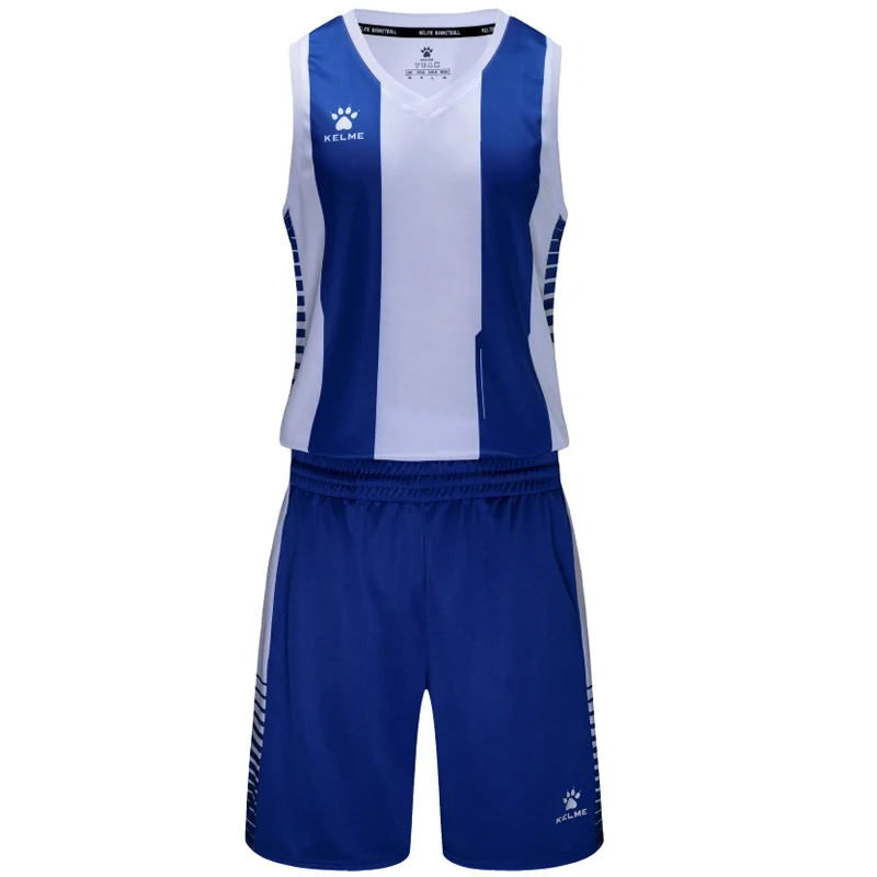 KELME мужские баскетбольные Джерси наборы командной формы Индивидуальные Тренировочные Джерси 3591053 - Цвет: Blue