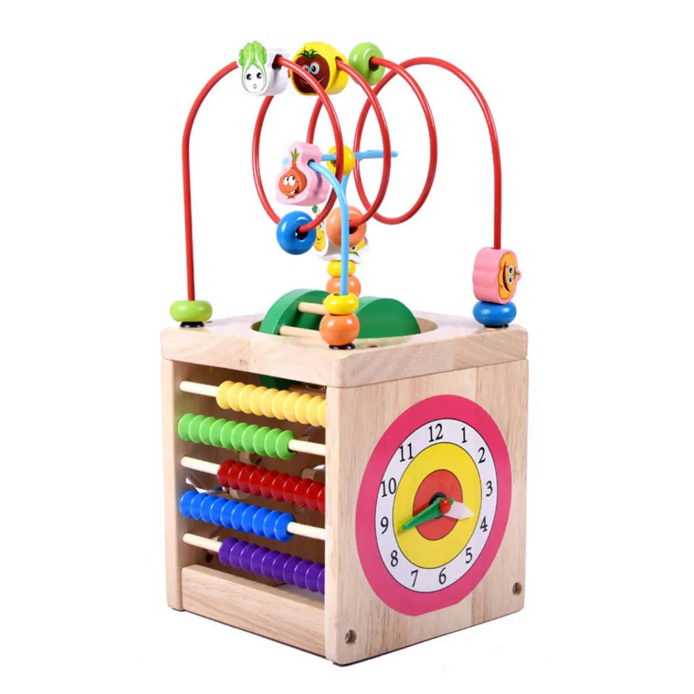  Kids Wooden Colorful Math Number Teaching Tool Abacus Calculation Educational Learning Block Toy - 4000026678011