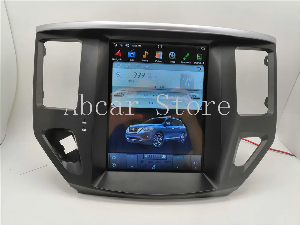 10,4 ''Tesla стиль Android 8,1 автомобильный dvd-плеер gps навигация для nissan Pathfinder 2013- стерео PX6 CARPLAY радио авто ips